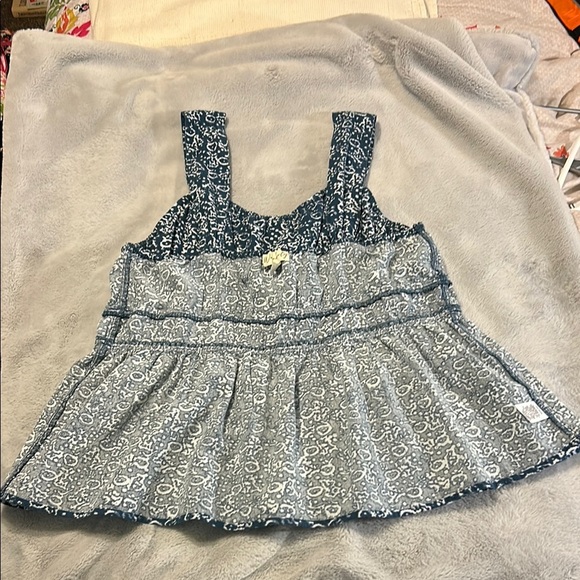 Women's Wonderly Blue Floral Top - Picture 7 of 7